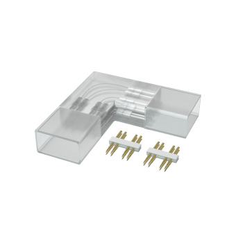 Комплект коннекторов Г-образный для соединения светодиодной ленты 220В smd5050 60д/м 5шт