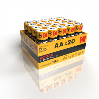 Батарейка пальчиковая алкалиновая LR6 (АА) 1,5В  20шт/упак bulk Kodak