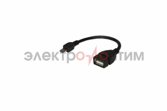 USB кабель OTG micro USB на USB шнур 0.15M черный Rexant