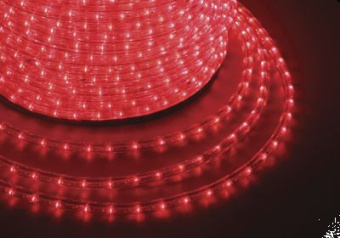 Дюралайт красный 100м 30 LED/м 2W постоянное свечение Рексант