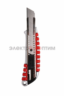 Нож с сегментированным лезвием 18 мм металлический обрезиненный корпус Rexant
